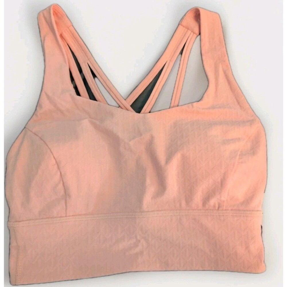 Lululemon Free to Be Serene Longline Bra Pink Jacquard Size 4 NWT C/D Cup NEW - Picture 10 of 16